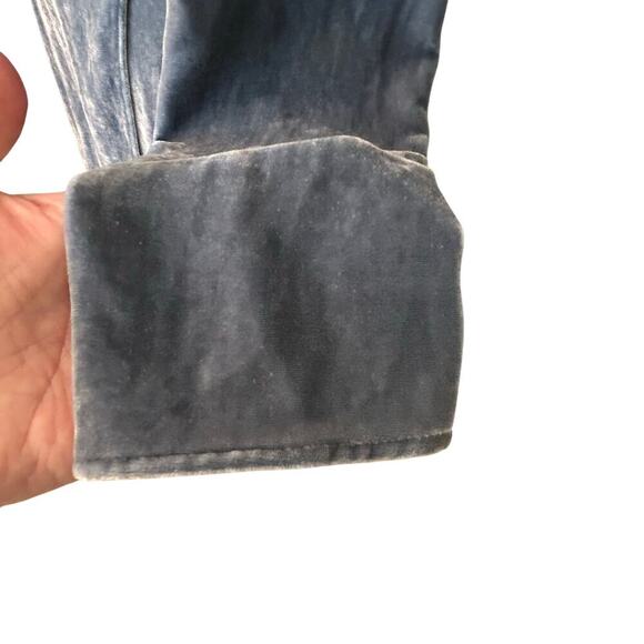 Reformation blue gray holiday velvet Chrissy wrap silk blend mini dress size S - Picture 4 of 8